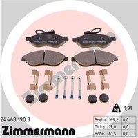 Zimmermann Bremsbelagsatz, Scheibenbremse 24468.190.3 FüR CitroËN Fiat Peugeot