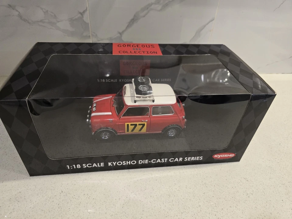 Kyosho 1:18 Scale Diecast Car Mini Cooper 1275S Rally N:177 #08102R - Image 3 of 4