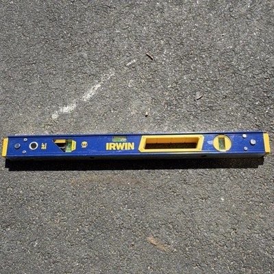 IRWIN Box Beam Level Plumbsite 24 Inch Blue Yellow Metal Plastic