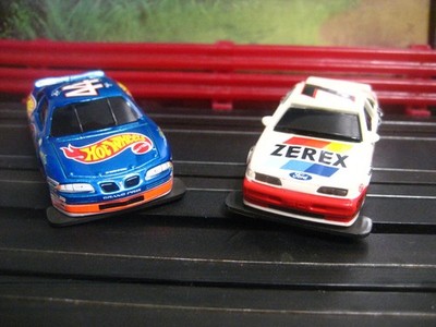 NEW Tyco TCR  chassis #44 Hot Wheels and #7 Zerex Nascar Race Team Cars