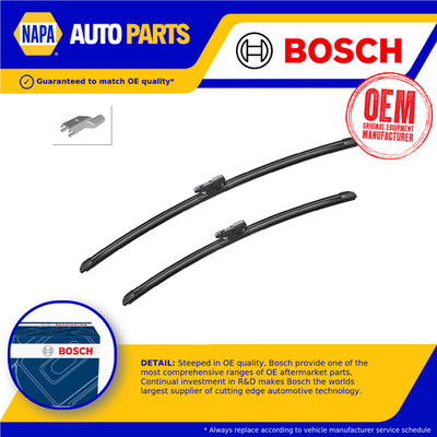 2x Wiper Blades (Pair) Flat Aero type A113S 3397014316 Bosch Aerotwin 600/500mm