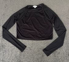 Derek & Heart Cropped Top Womens Medium Black...