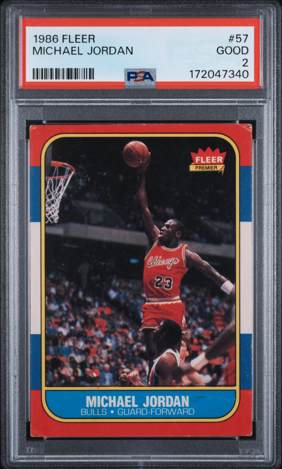 1986 Fleer Michael Jordan #57 PSA 2