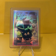 Hank Aaron 1991 Upper Deck Heroes Of Baseball Hologram HOLO Card #HH1 Braves HOF