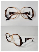 Vintage 1970s Candice 51-15-135 Eyeglass Frames Brown Oversized Hong Kong NOS