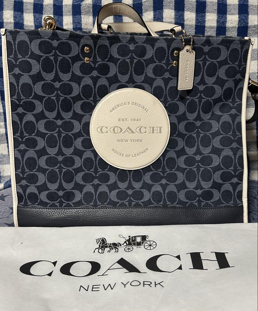 Coach Dempsey Canvas 2-Way Tote Bag Pre-Owned Excellent Condition