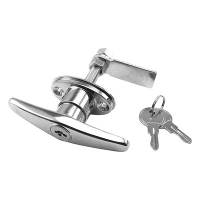 T Handle Lock with Key Security Lock Rust Resistant For Home Drawers Cupboards