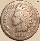 1881 Indian Head Penny Cent