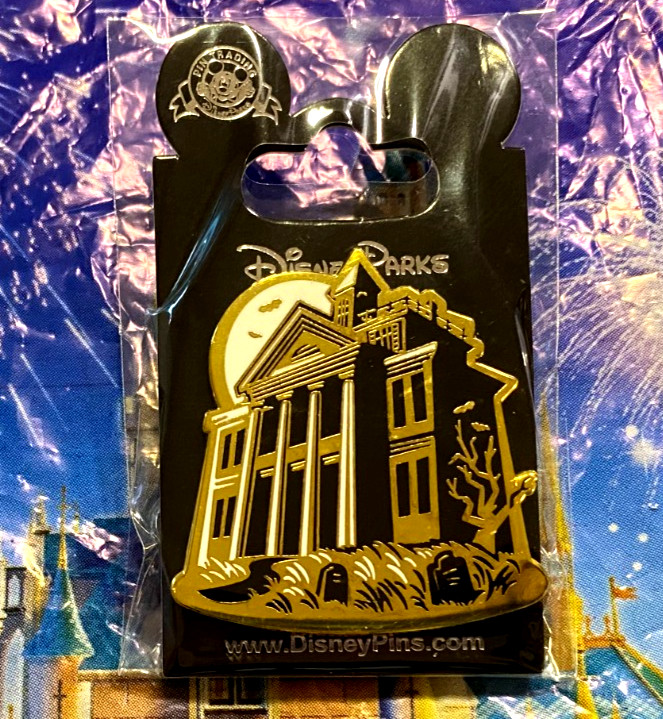 👻 D23 Golden Haunted Mansion Disney Pin 2019 Gold Member Pin Celebrating 10 Yrs