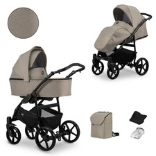 Kunert MATA 2in1 Kinderwagen Mocca Schwarzgestell Babywanne Sportsitz