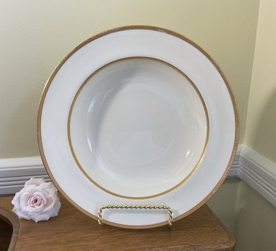 Antique 1911 Made in England by Minton 9.5  Soup Bowl Gold Encrusted Laurel