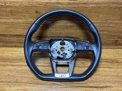 2018-2020 Audi SQ5 FY Steering Wheel 3 Spoke Leather w/ Shift Paddles Black OEM