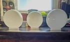 Vintage Lot Of 3 White 6" Milk Glass Shade Ball Lamp Globe 3¼" Fitter