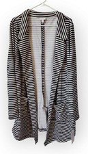 Lularoe Stripes 3xl Gwen Blazer 3x Black White Striped Htf New!