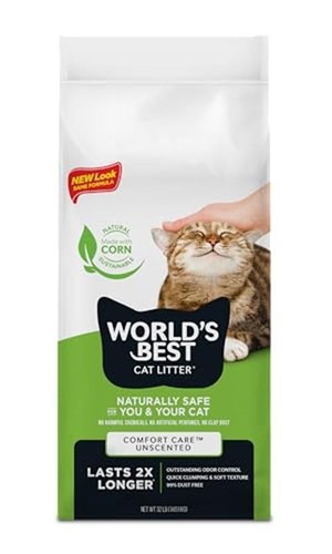 WORLD'S BEST CAT LITTER Original Unscented, 32-Pounds 32 Pounds 