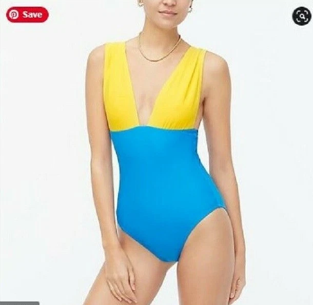 J crew colorblock best sale swimsuit