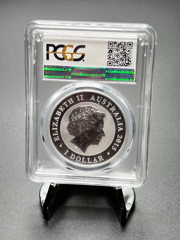 2015 Australia 1 oz Silver Kookaburra Goat Privy 25th Anniversary PCGS MS 70 - Image 2 of 4