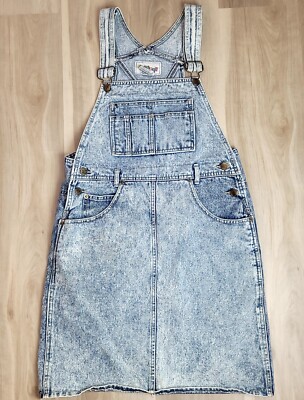 Vintage 90s Y2K Girl's Jr's Squeeze Acid Washed Denim Jeans Overall Skirt  Sz LG | eBay