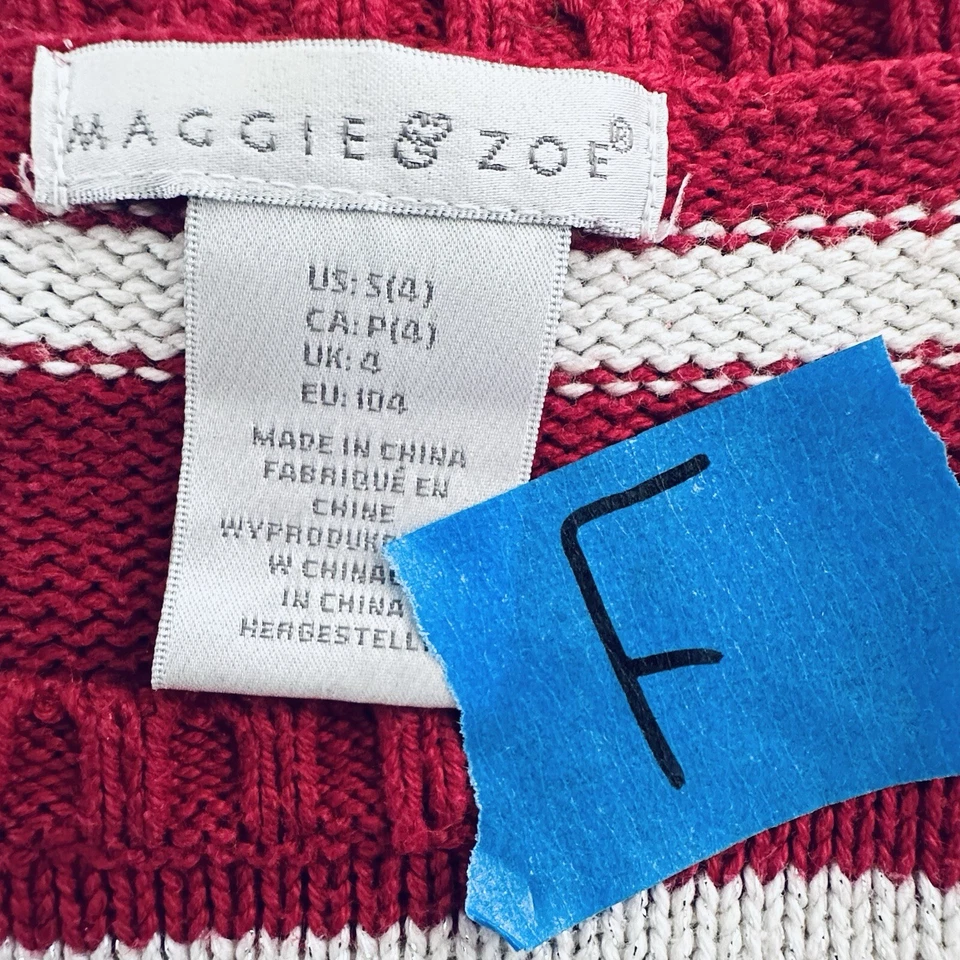 Maggie & Zoe Red   Sweater Dress Bows  Size 4  Christmas Holiday - Image 3 of 4