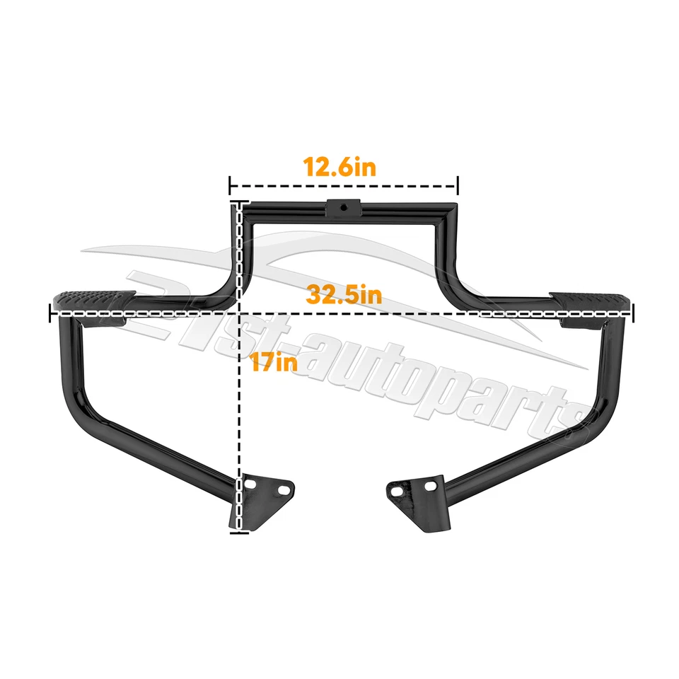 Barras de choque protectoras de motor FXDC Wide Glide Super Glide para Harley Dyna Street Bob Foto 3 de 4