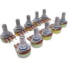 US Stock 10 pcs 5K ohm Linear Taper Rotary Potentiometer Panel pot B5K 20mm