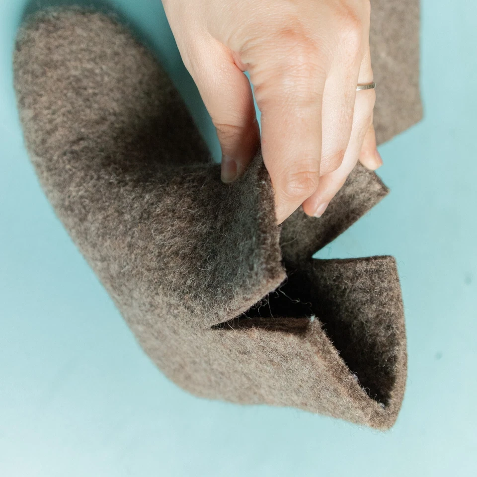 Botines Zapatilla Hechos a Mano Fieltro Lana Sin Cordones Tobillo Alto Fieltro Lana Talla EU 38 Foto 4 de 4