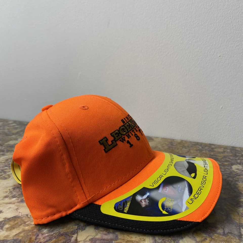 `LEGENDARY WHITETAILS TRAILBLAZER HIBEAM CAP HUNTER ORANGE VISOR LIGHTS NEW - Image 2 of 4