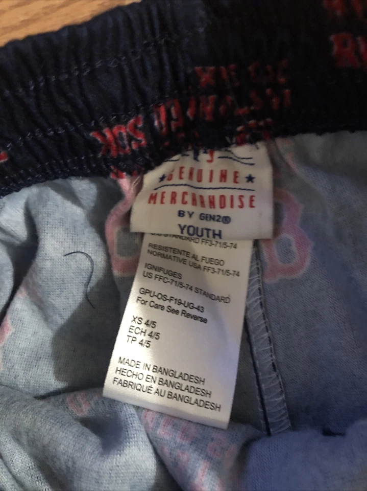 MLB Boston Red Sox Boy's Logo Lounge Pajama Pants Size XSmall 4/5 - Image 4 of 4