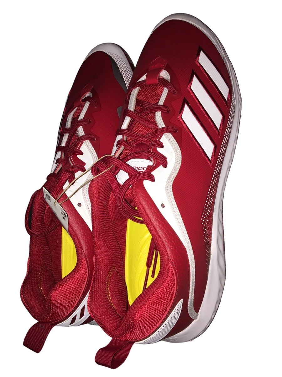 Adidas Icon 6 Bounce Mens Size US 15 Red/White Spikes  display picture 3