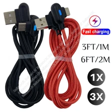 Braided USB C TypeC Fast Charging Data Sync Charger Cable Cord 3/6ft For Samsung