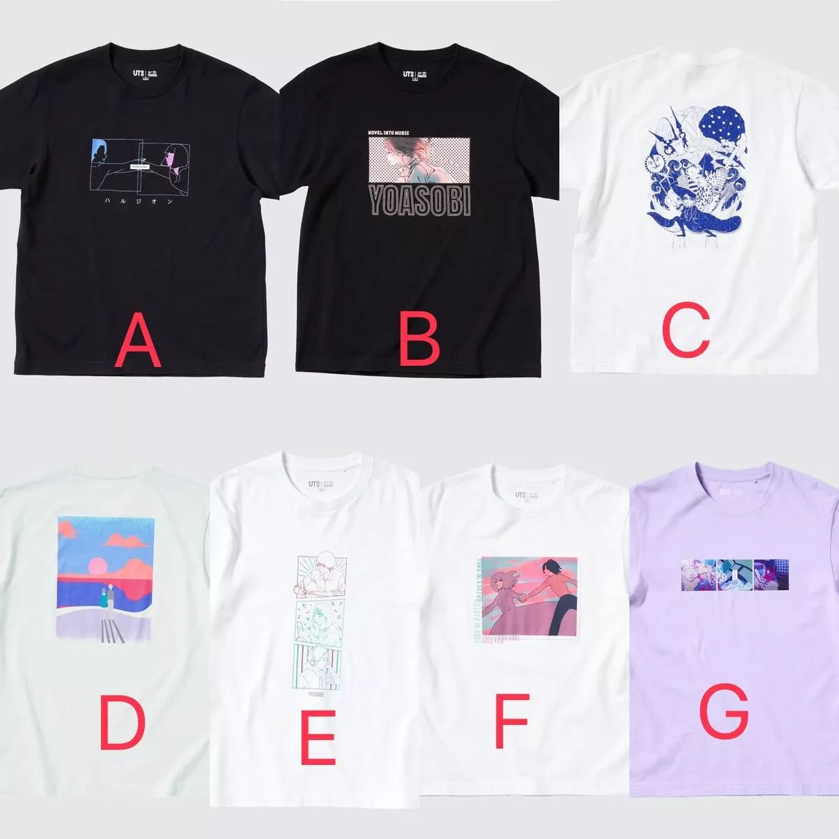 「100% Genuine Authentic 」UNIQLO Men's/Women's (UT) YOASOBI Printed T-shirt JAPAN