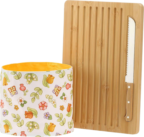 Tagliere Natalizio Excelsa A Forma Di Albero In Bambù Con Coltello Spalmaburro – 35x35 Cm Per Formaggi E Antipasti