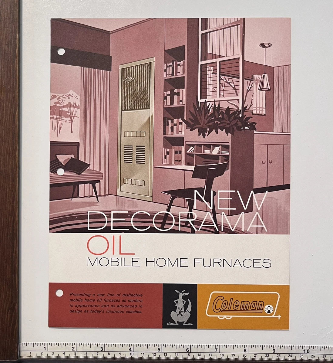 Vintage 50's 60's Coleman Mobile Home Oil Furnace Brochure “New Decorama” |  eBay