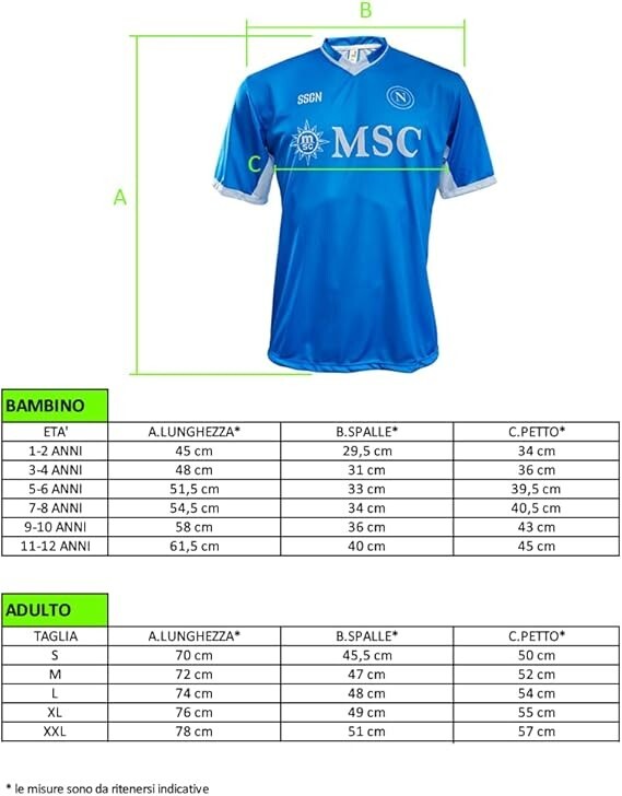 Maradona Napoli 2025 2026 Adult and Child Shield Four