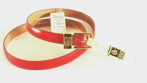 Vintage Anne Klein Woman Red Leather 