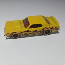 Hot Wheels 2008 N4011 '69 Mercury Cougar Eliminator Yellow w/ Flames Diecast Car
