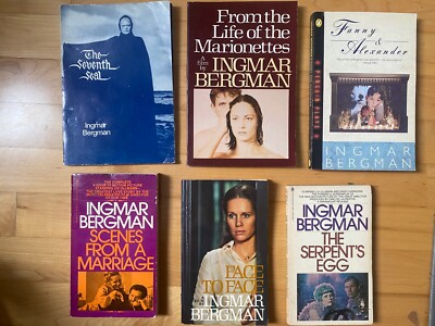 Lot of 6 Ingmar Bergman Screenplay Books Seventh Seal Liv Ullman Serpents Egg