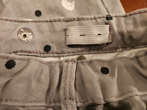 Gap Denim Girls Size 7 Adjustable Stretch Super Skinny Gray Cats Polka Dots - Picture 13 of 13