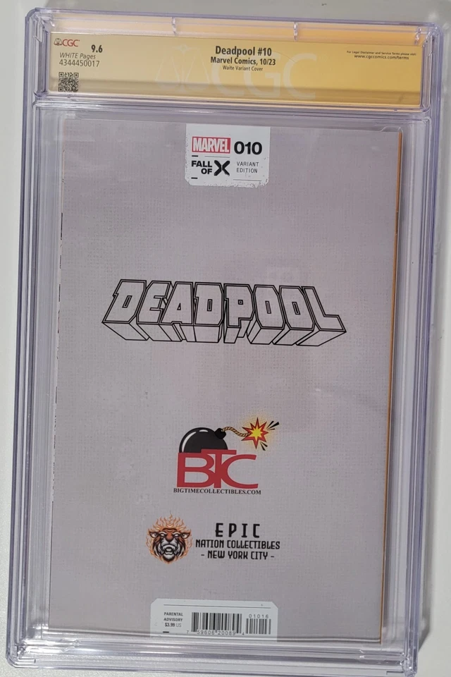 Deadpool #10 -CGC 9.8 SS - Signed & Sketch Matthew Waite - Taco Time 2 - Image 3 of 3