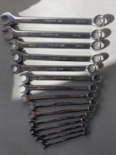 Snap On Combo Wrench Set, SOEXM710 7-22mm, Missing 20mm 15 Pcs, 12 Pt