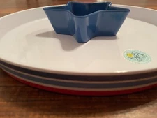 Chip and Dip Tray by Key Lime Lexi Red, White and Blue - NWT!