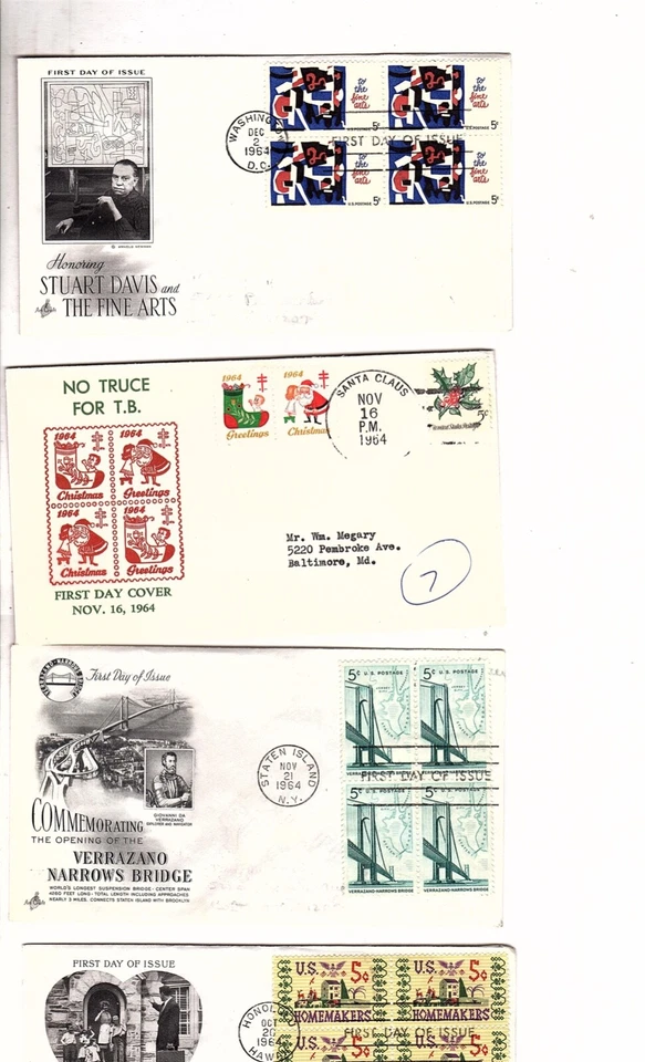 US stamp FDC  Artcraft 1962- 1966  and others 64 first day covers (bb10 - Image 3 of 4