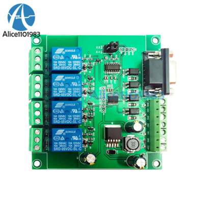 Modbus RTU 4 Channel Relay Switch module RS232/TTL UART Interface DC 7V-24V