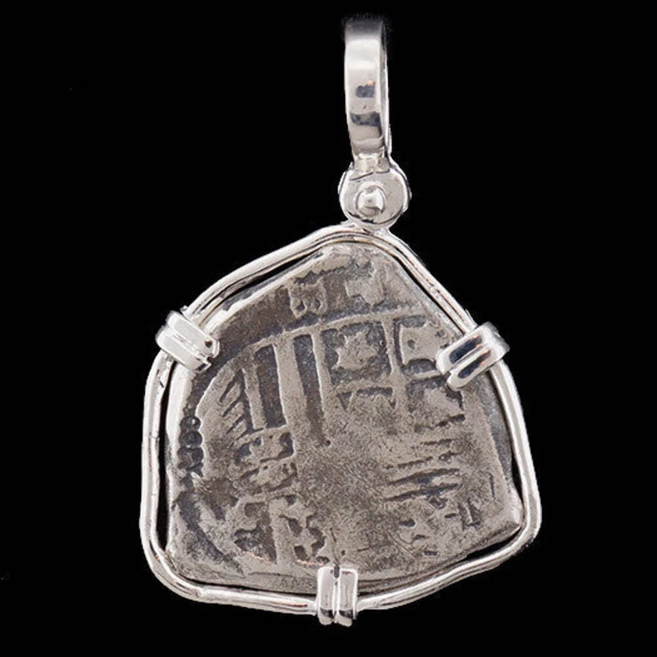 Atocha Sunken Treasure Jewelry - Tri-Shaped Silver Coin Pendant - Image 2 of 4