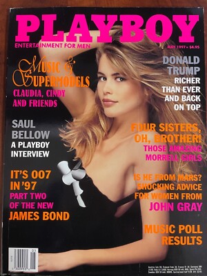 Playboy Magazine May 1997 Cover: Claudia Schiffer, Playmate: Lynn Thomas