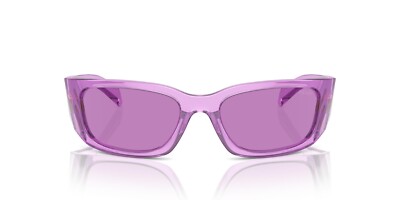 Purple Prada PR A14S Sunglasses Prada PR A14S L (60 - 18) with Violet lenses and Transparent  main image 3