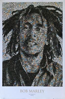 Bob Marley Photomosaic by Robert Silvers Poster 24 x 36 | eBay