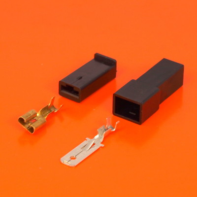 1 Way Black Pin Motorcycle Electrical Wiring Multi-Connector 6.3mm