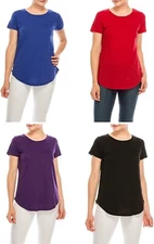 Urban Diction Women's 4pc Scoop Neck Tee Set Multi M NWOT (227)
