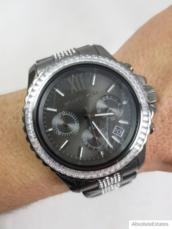 NEW Michael Kors Everest Gunmetal Black Oversized  display picture 1